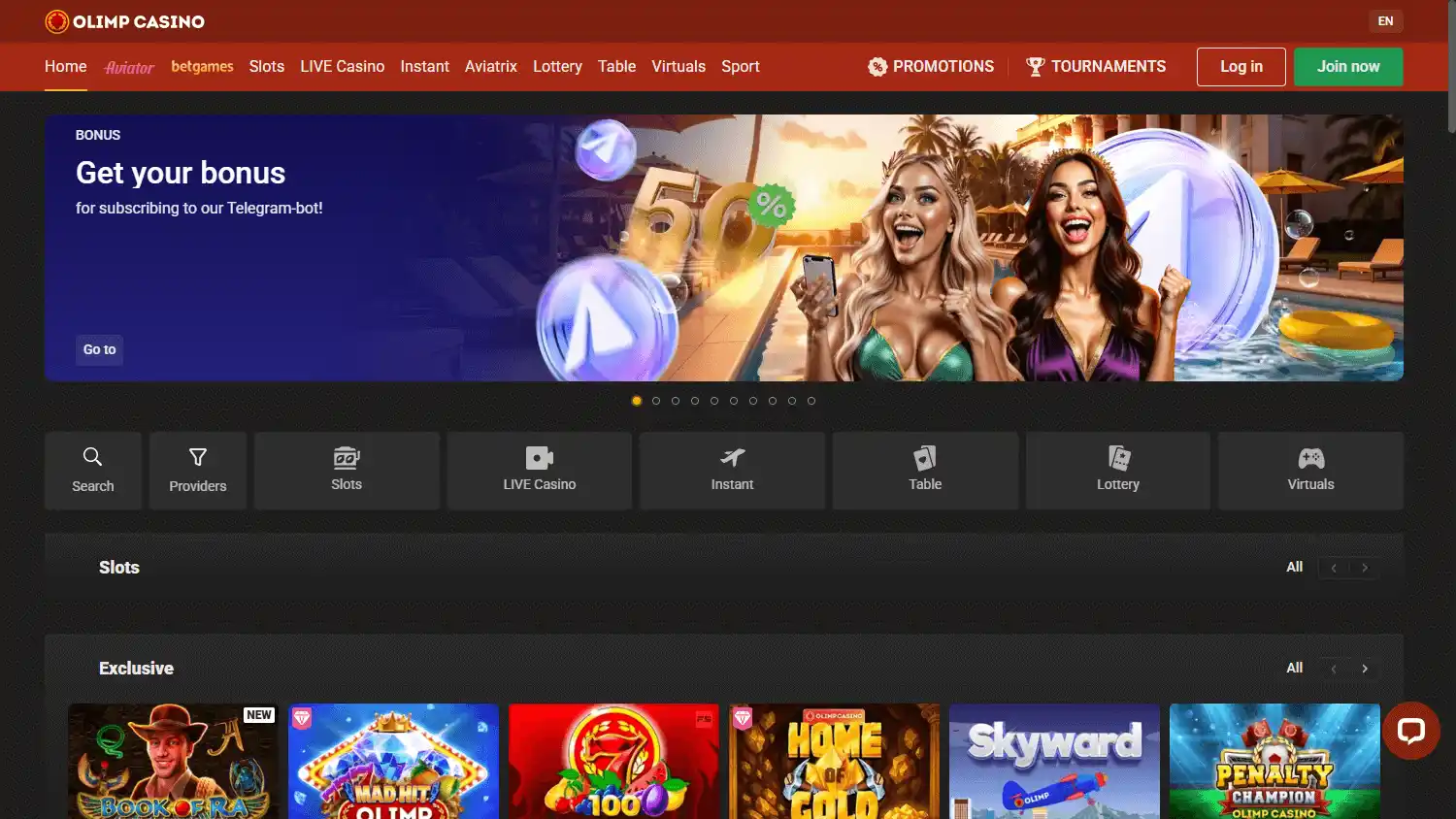 Olimp Casino screenshot 1