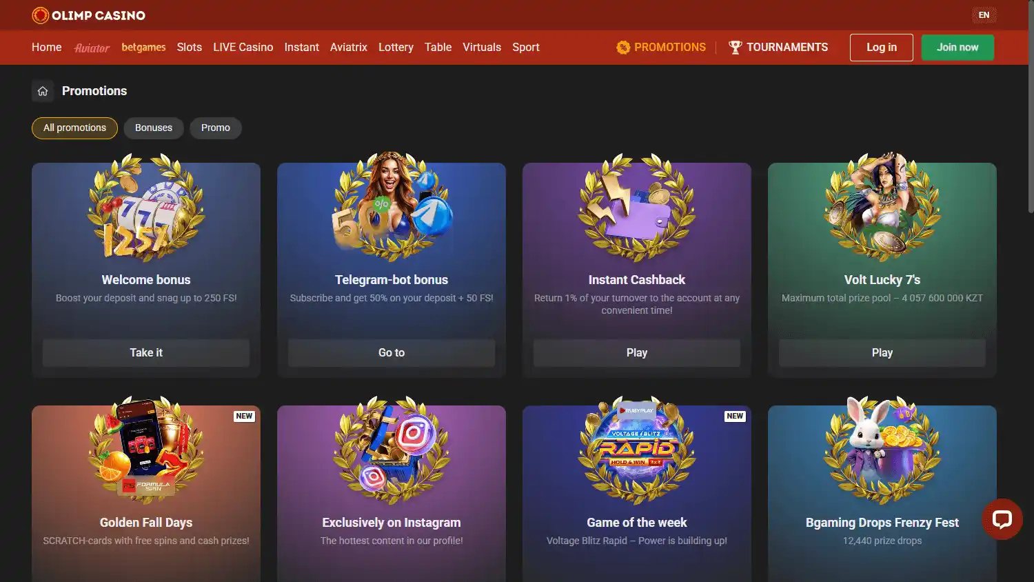 Olimp Casino screenshot 2