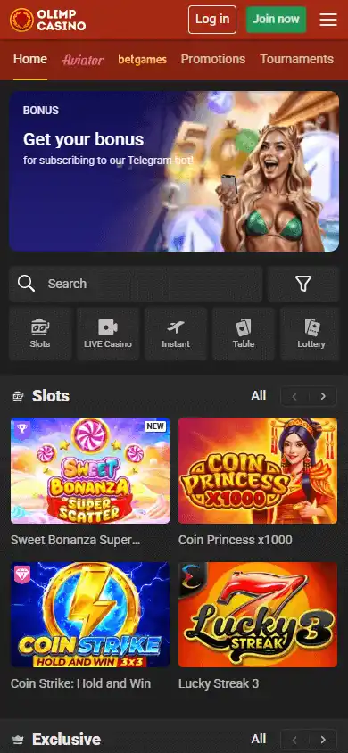 Olimp Casino screenshot 3