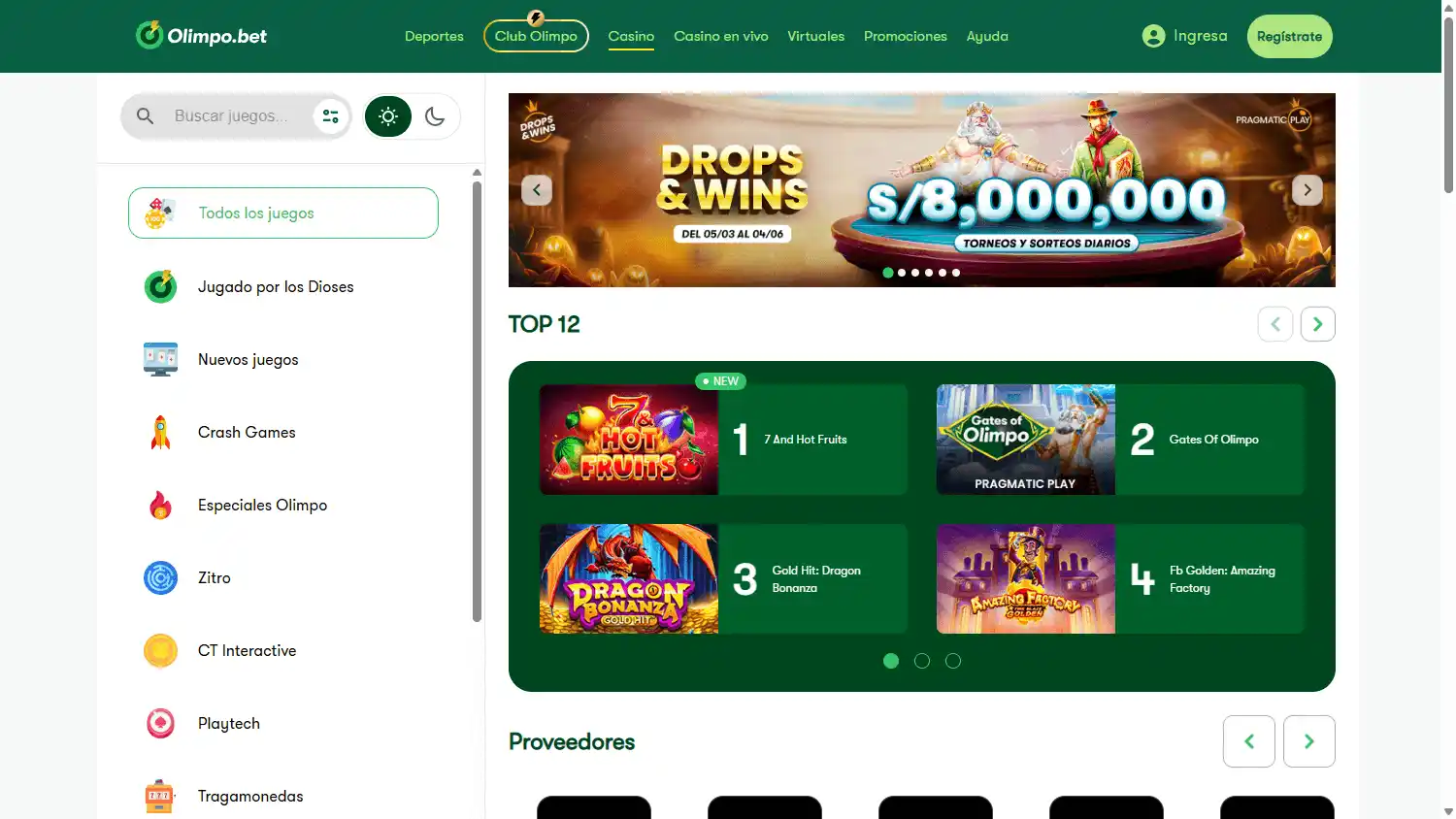 Olimpo.Bet Casino screenshot 2