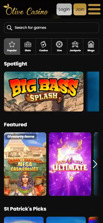 Olive Casino screenshot 5