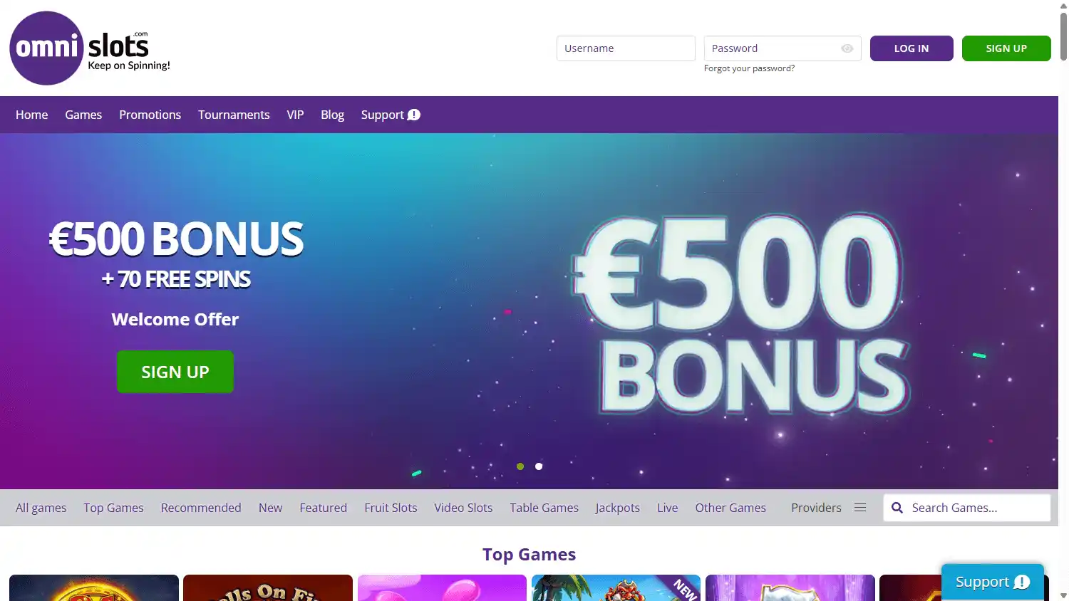 Omni Slots Casino screenshot 1