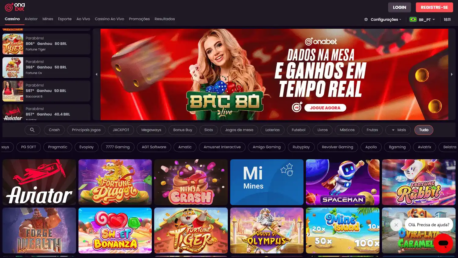 OnaBet Casino screenshot 1