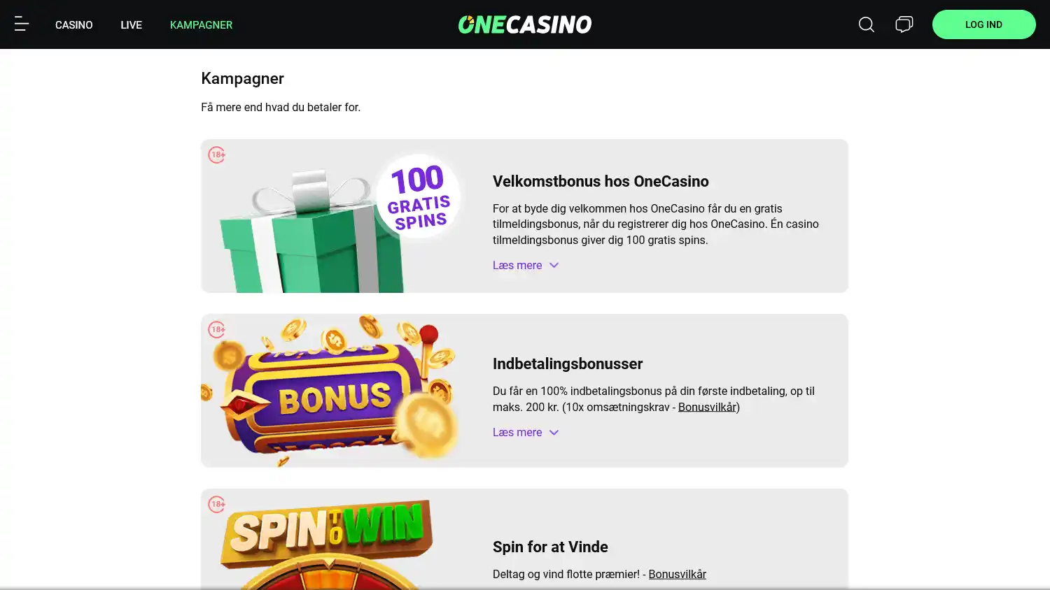 One Casino DK screenshot 2