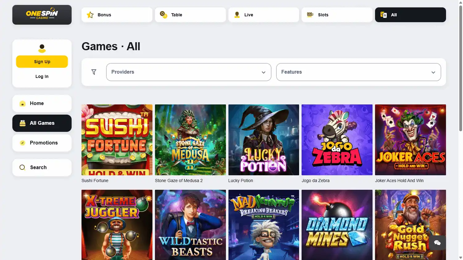 One Spin Casino screenshot 3