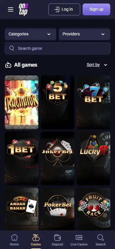 Onetap Casino screenshot 4