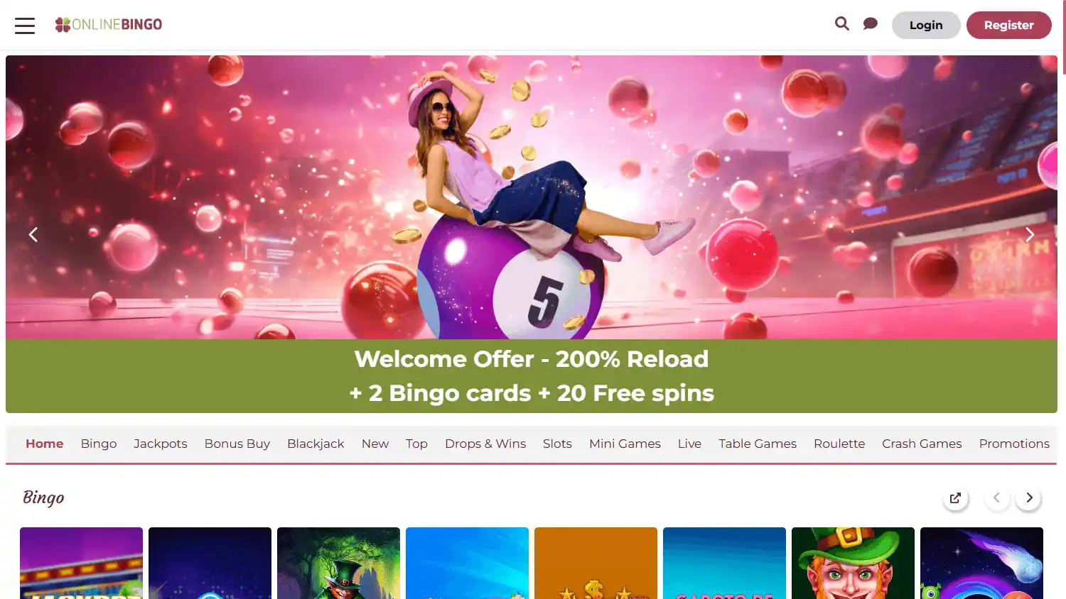 Online Bingo EU Casino screenshot 1