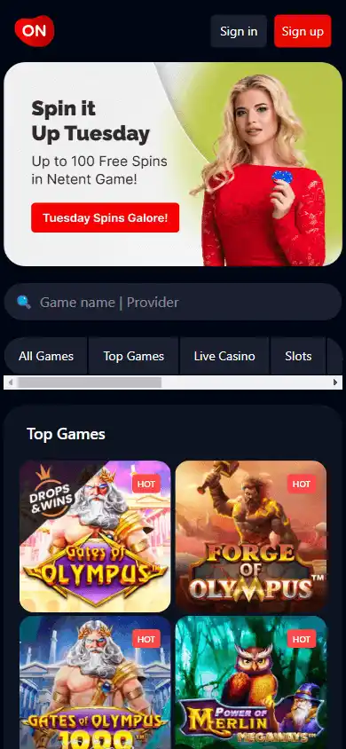OnLuck Casino screenshot 3