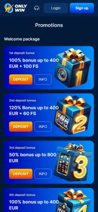 OnlyWin Casino screenshot 6