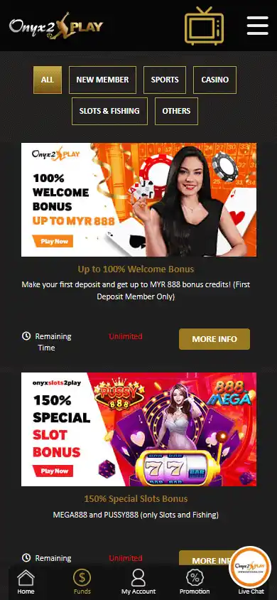 Onyx2play Casino screenshot 6
