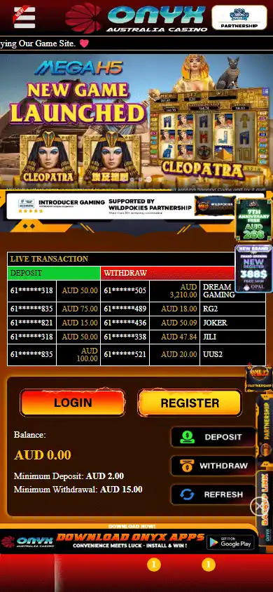OnyxAUD Casino screenshot 3