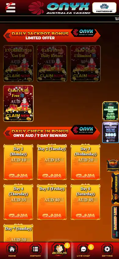 OnyxAUD Casino screenshot 4