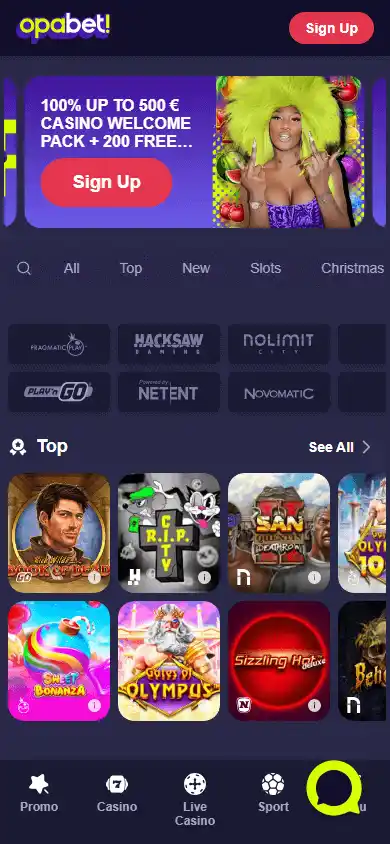 Opabet Casino screenshot 4
