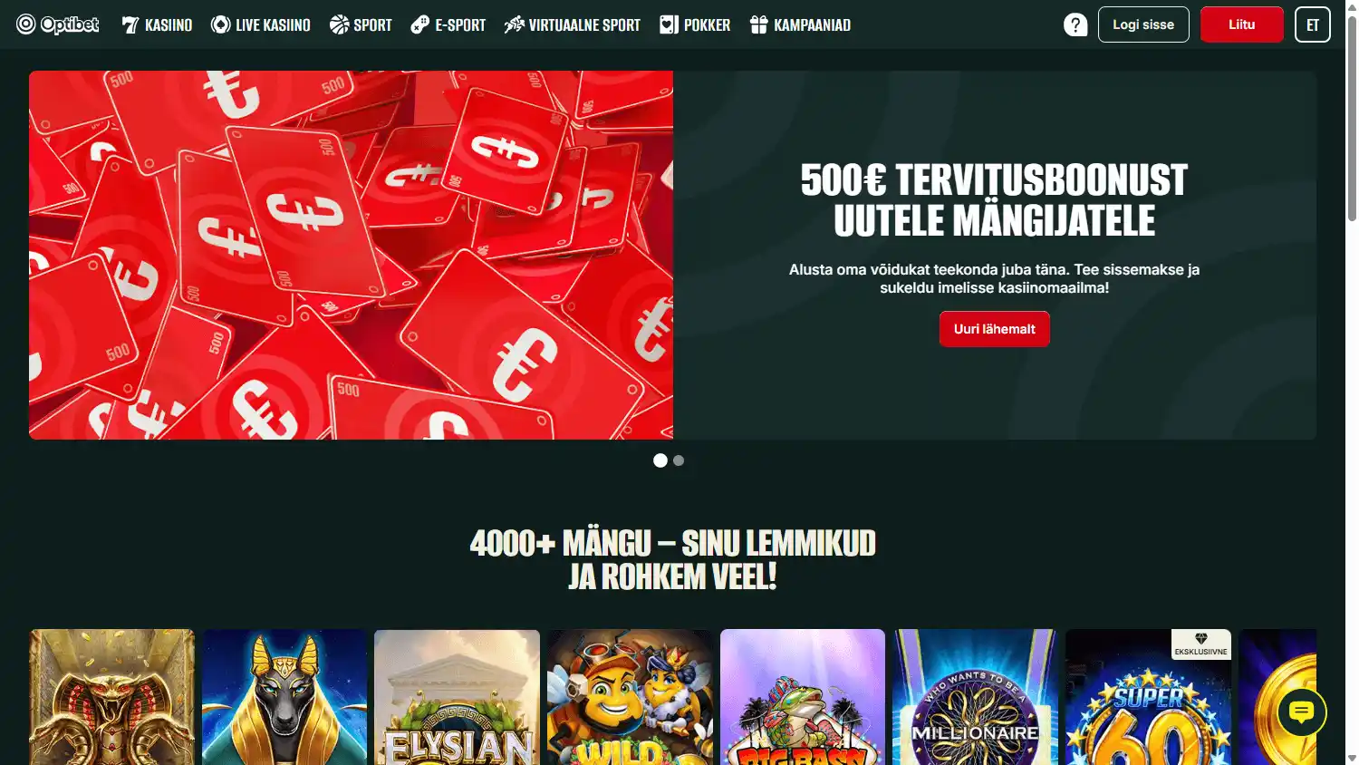 Optibet Casino EE screenshot 1