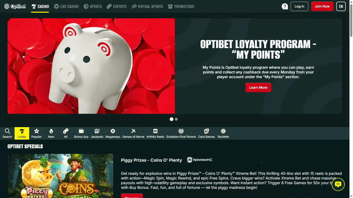 Optibet Casino EE screenshot 2