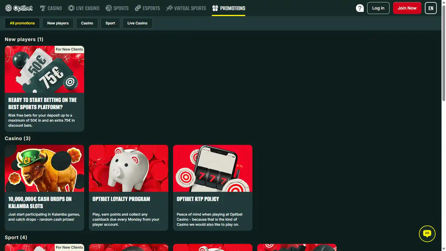 Optibet Casino EE screenshot 4