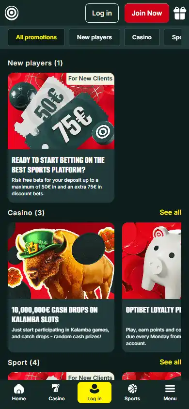 Optibet Casino EE screenshot 7