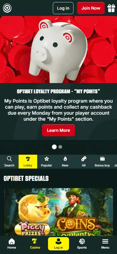 Optibet Casino LV screenshot 5
