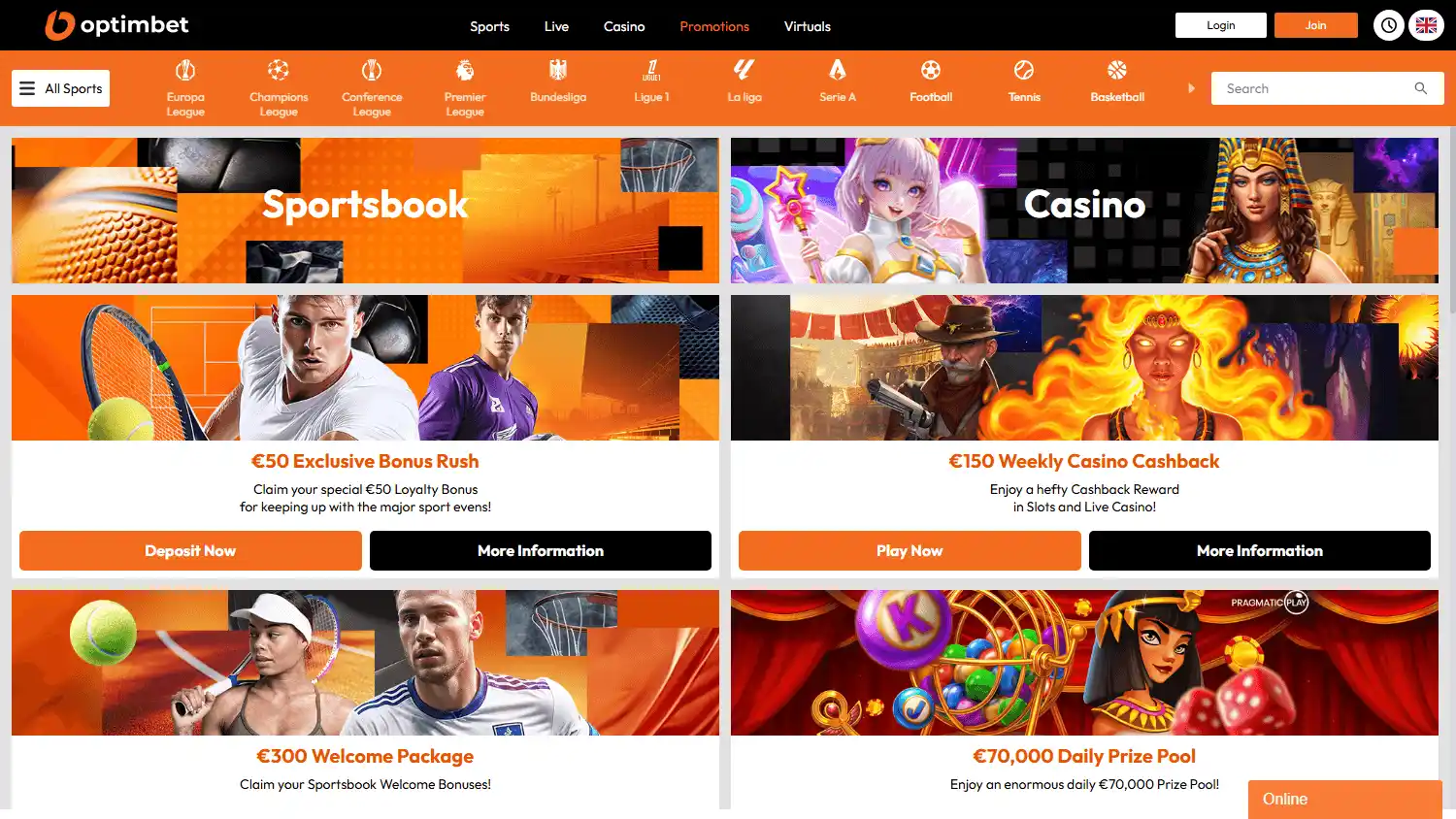 OptimBet Casino screenshot 3