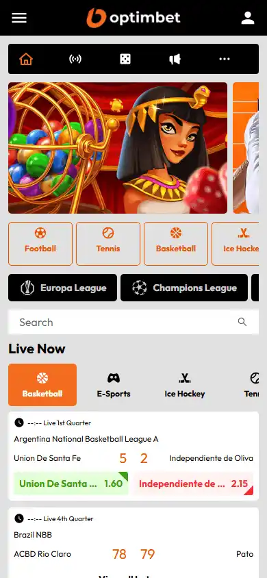 OptimBet Casino screenshot 4