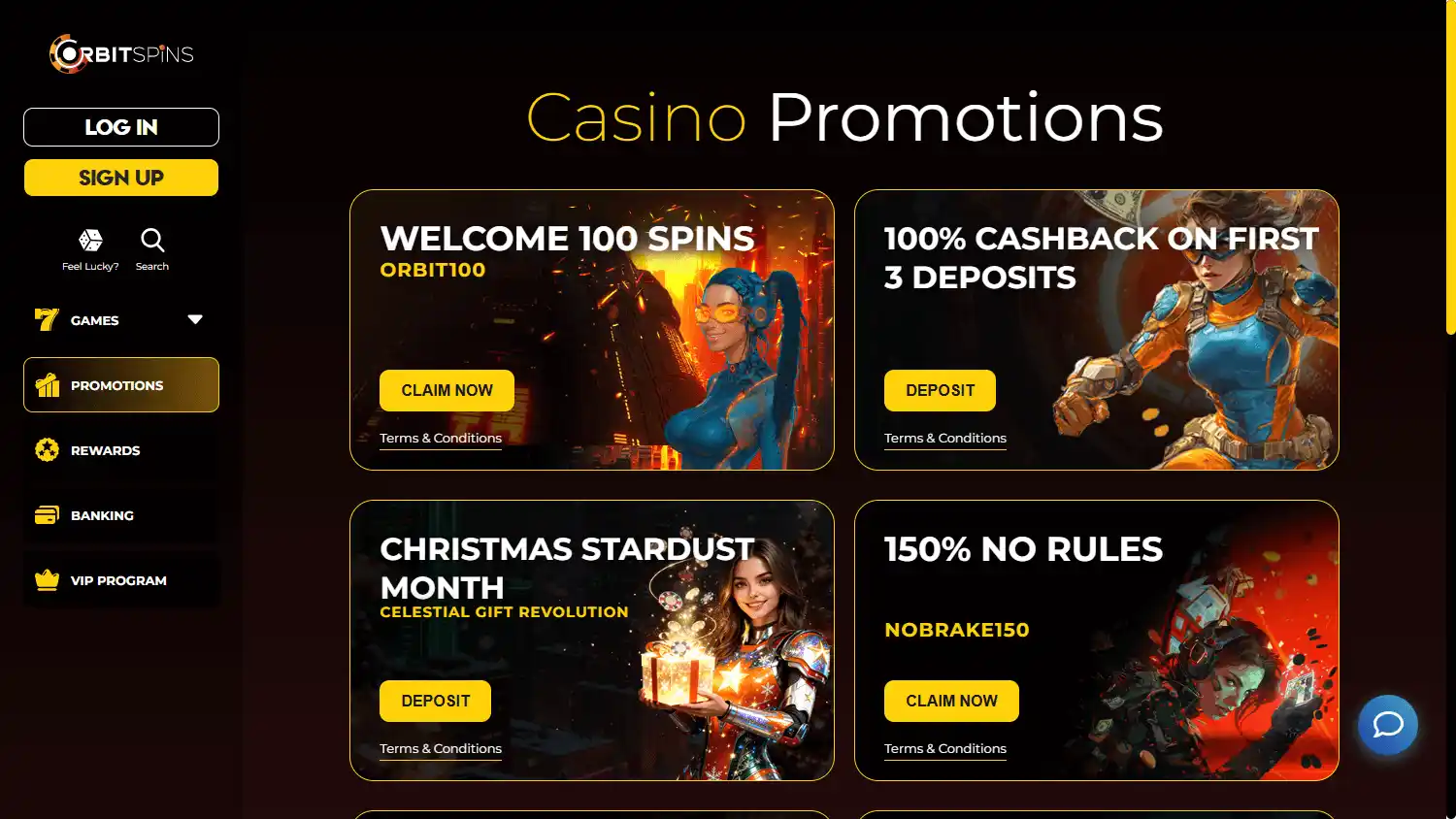 Orbit Spins Casino screenshot 3