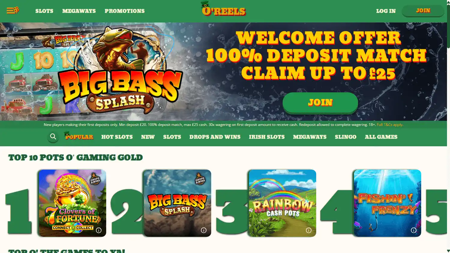 OReels Casino screenshot 1