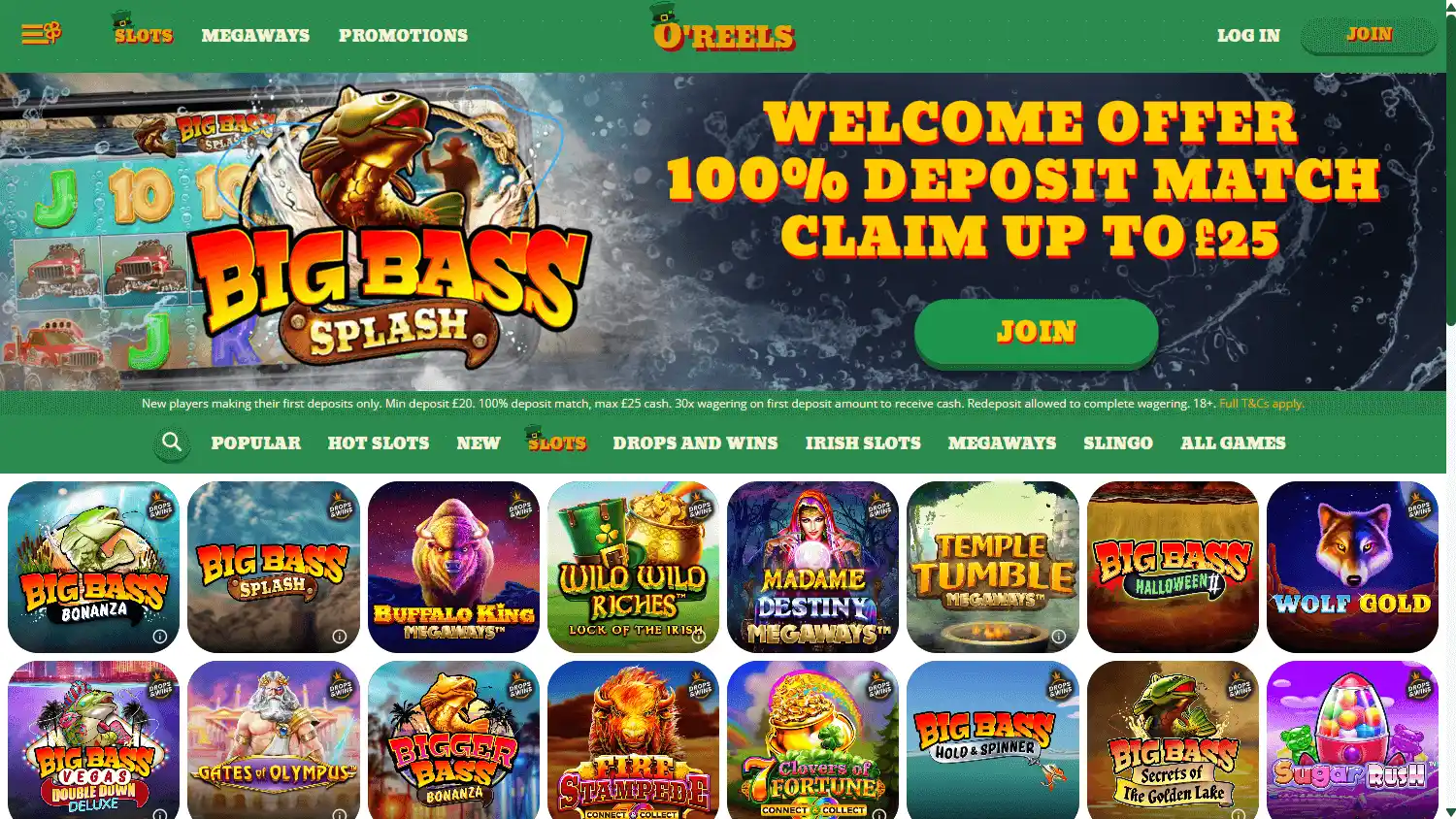OReels Casino screenshot 2