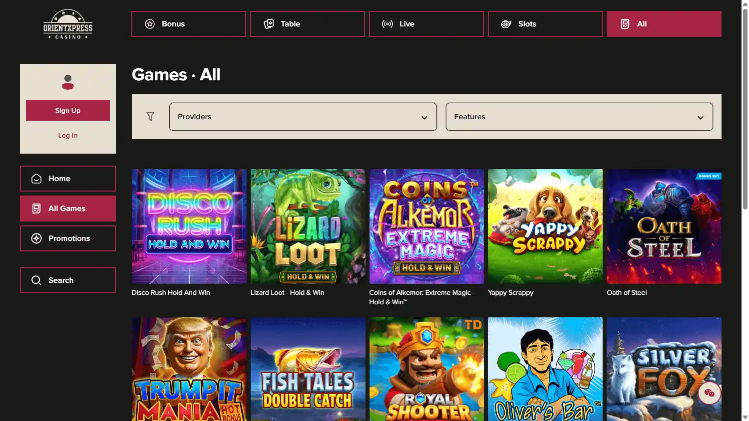 OrientXpress Casino screenshot 2