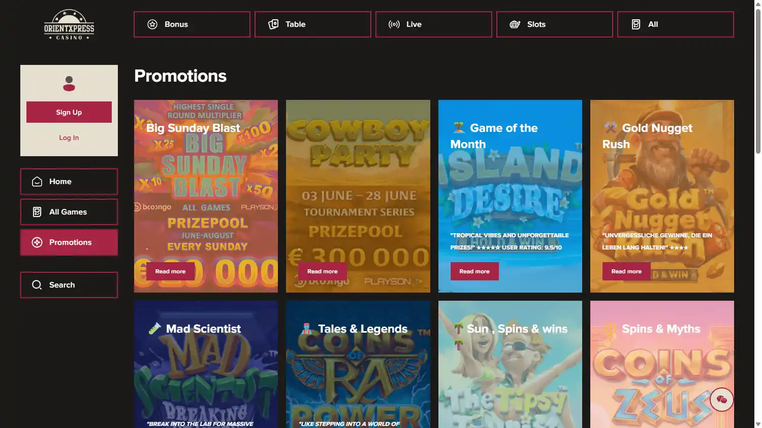 OrientXpress Casino screenshot 3