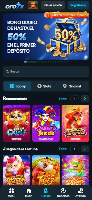 Oro7x Casino screenshot 5