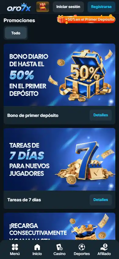Oro7x Casino screenshot 6
