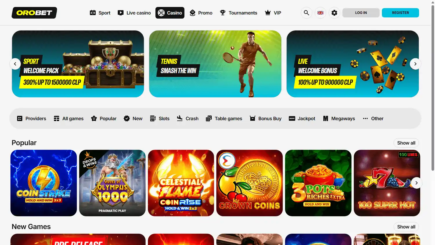 Orobet Casino screenshot 2