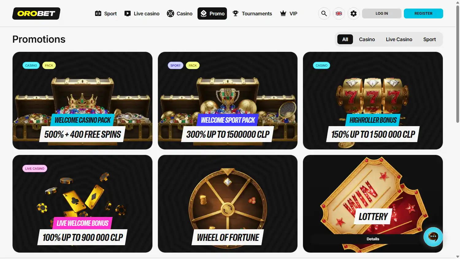 Orobet Casino screenshot 3