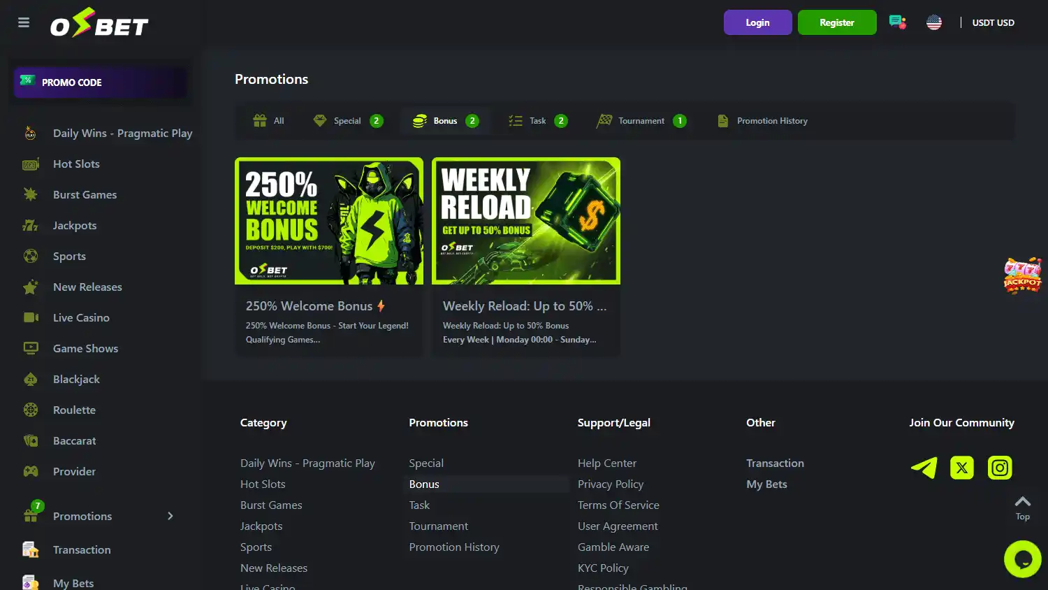 OSbet Casino screenshot 3