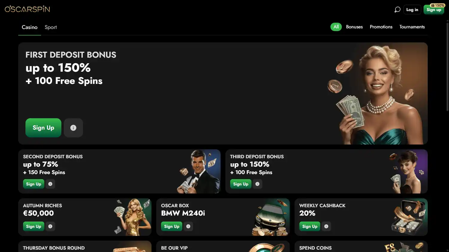 Oscarspin Casino screenshot 2