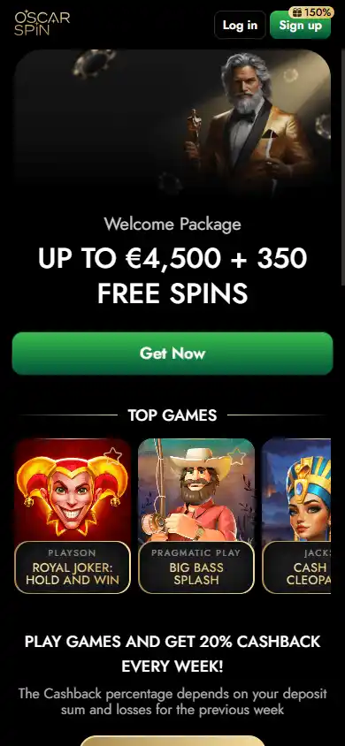 Oscarspin Casino screenshot 3