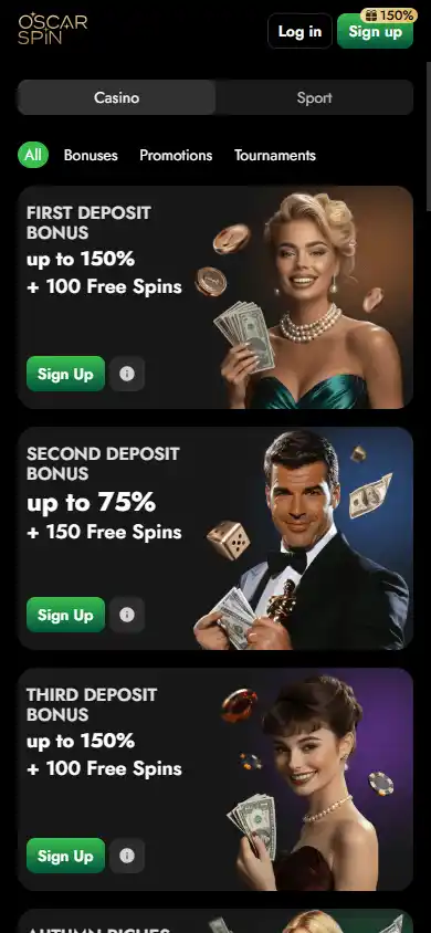 Oscarspin Casino screenshot 4