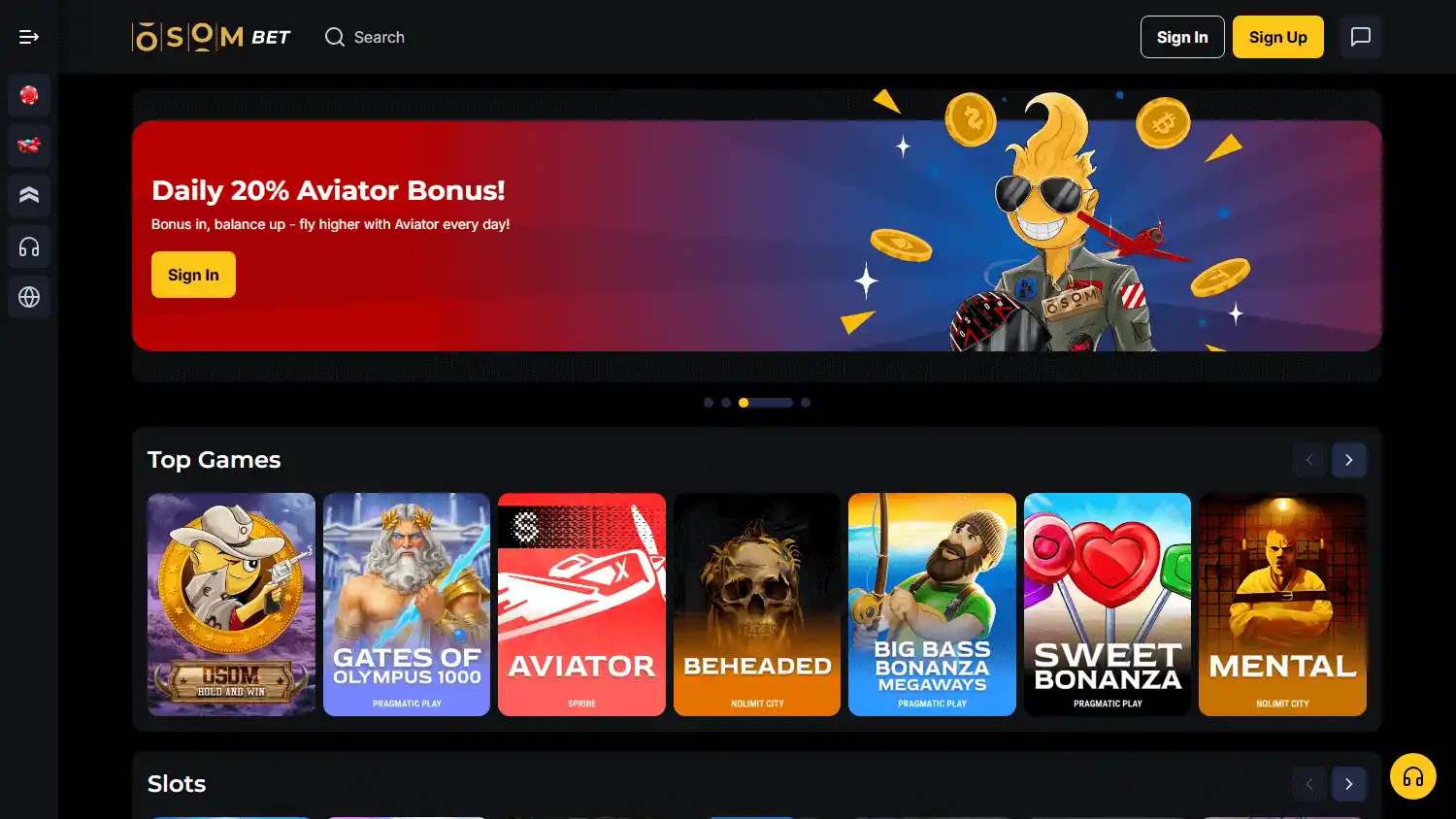 Osombet Casino screenshot 1