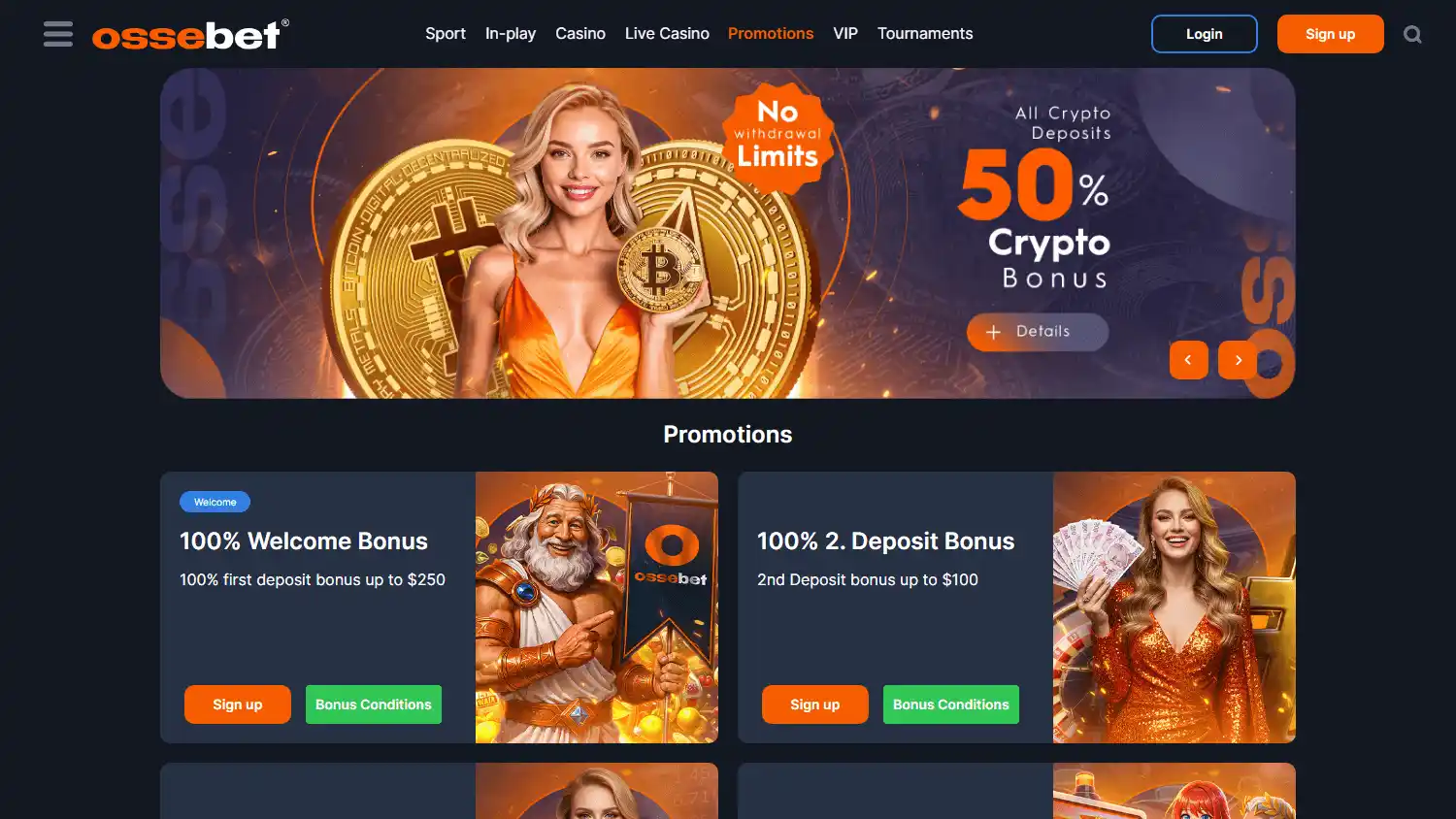 Ossebet Casino screenshot 3