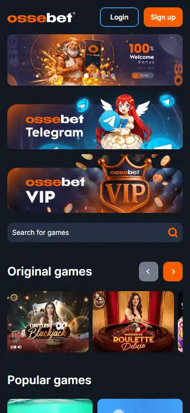 Ossebet Casino screenshot 4