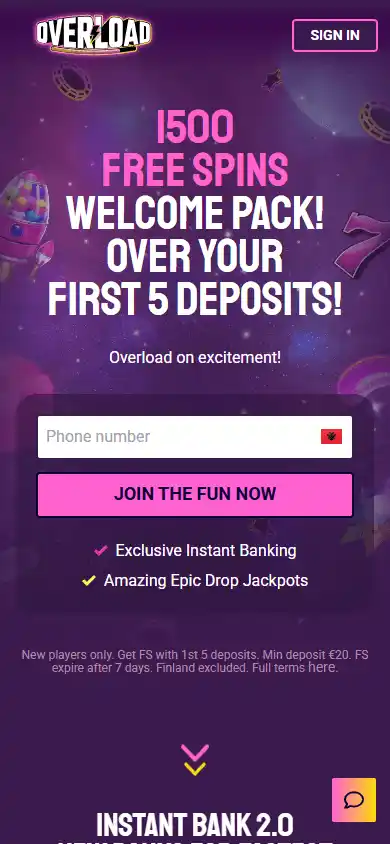 Overload Casino screenshot 2