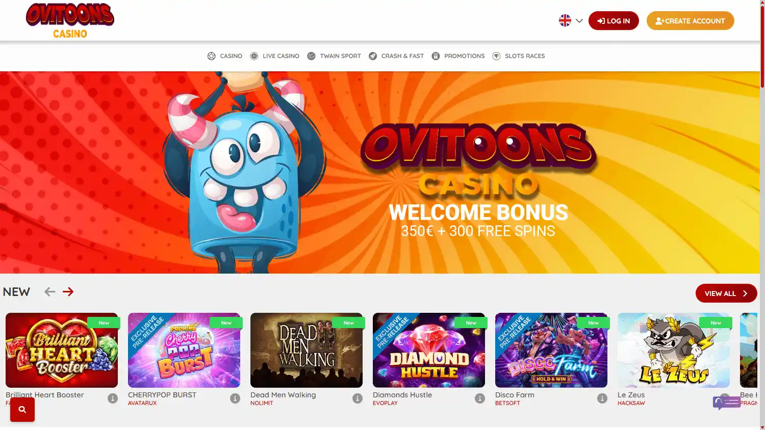 Ovitoons Casino screenshot 1