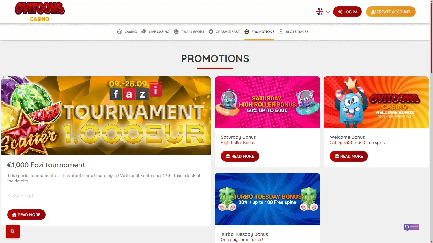 Ovitoons Casino screenshot 3