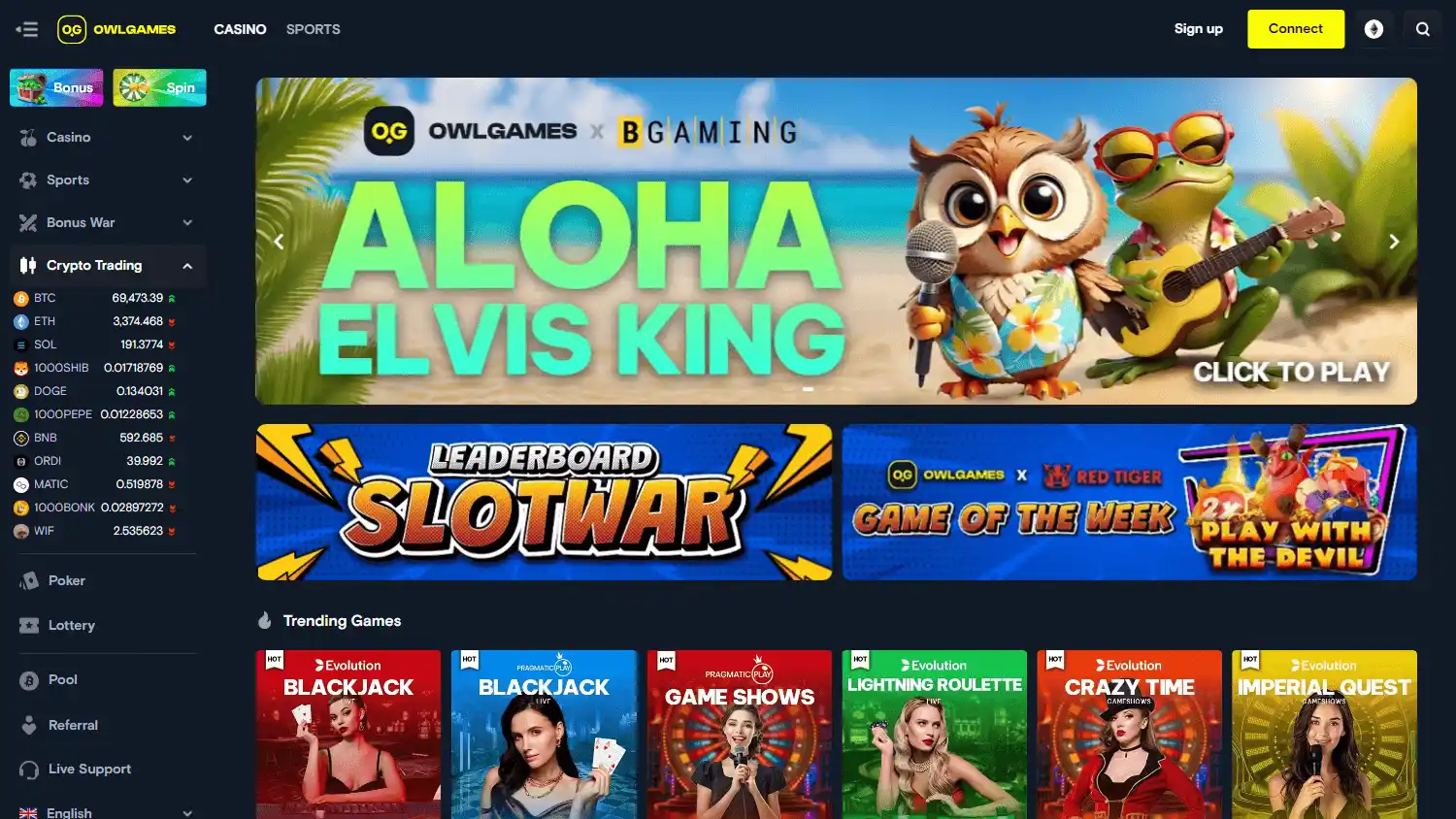 Owl.Games Casino screenshot 1