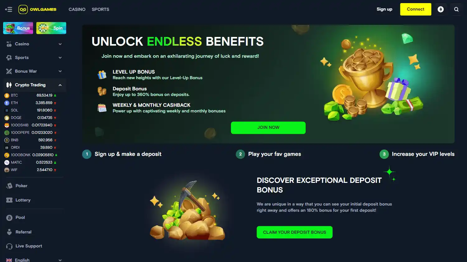 Owl.Games Casino screenshot 2