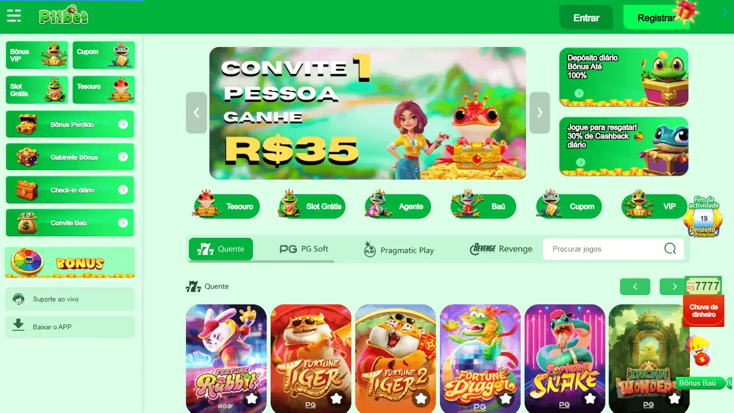P11bet Casino screenshot 1