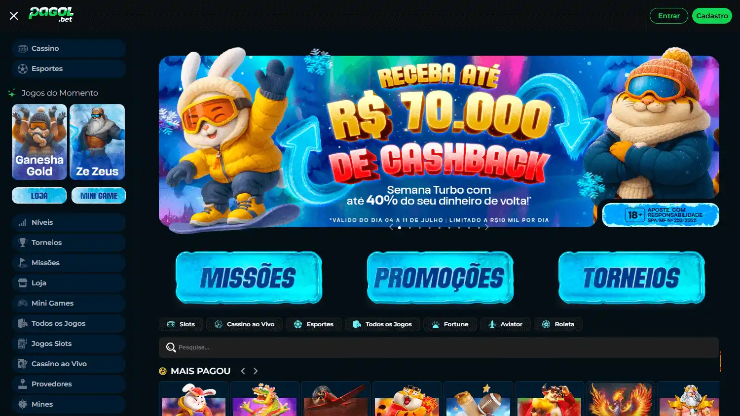 PagolBet Casino screenshot 1