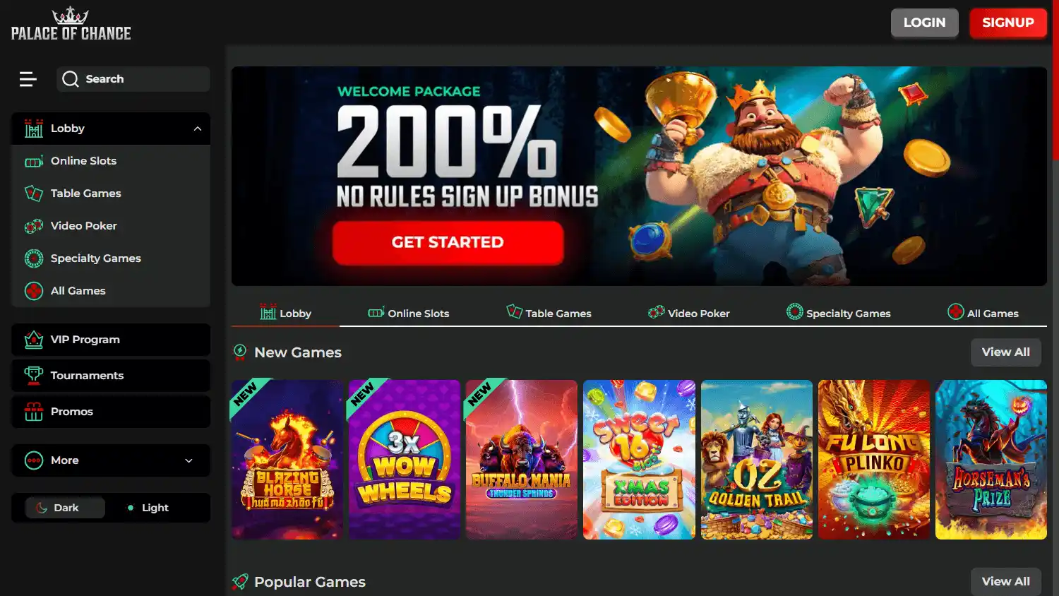 Palace of Chance Casino screenshot 2
