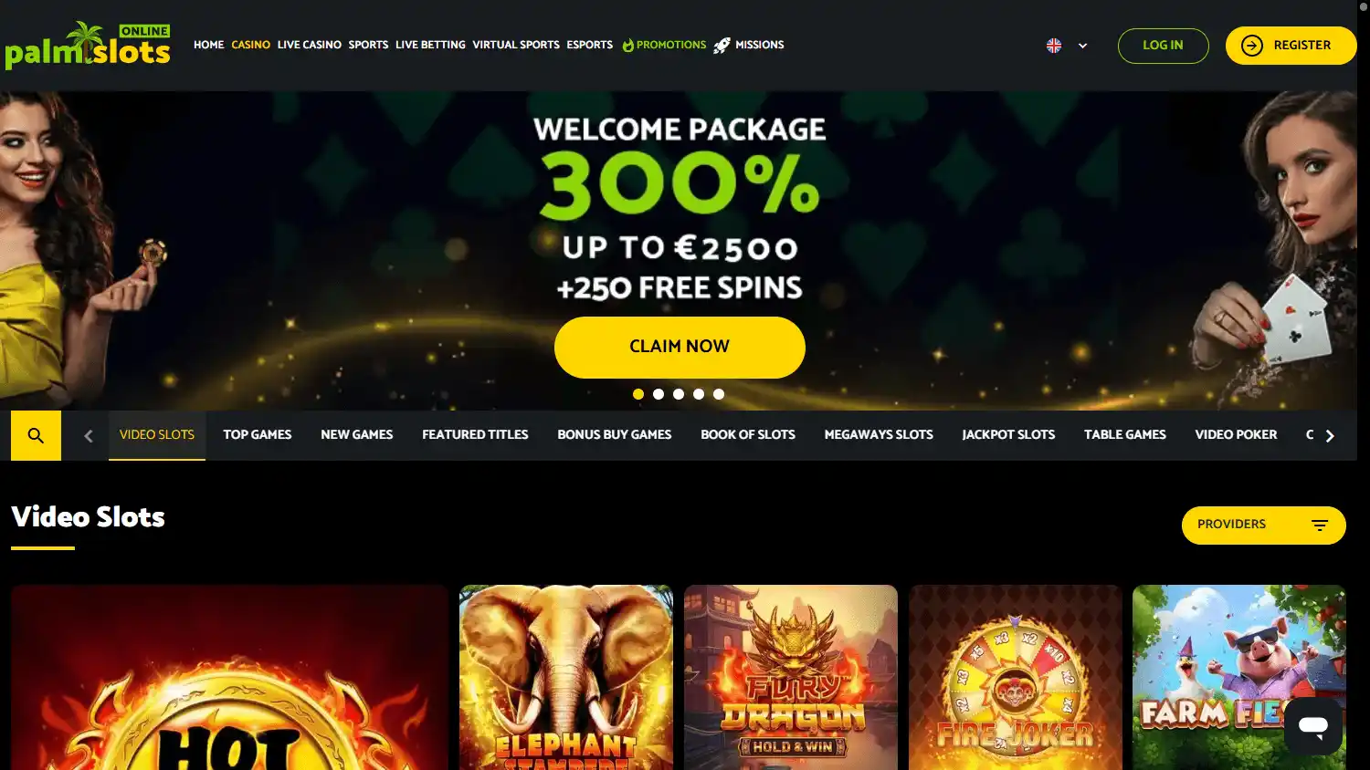 PalmSlots Online Casino screenshot 2