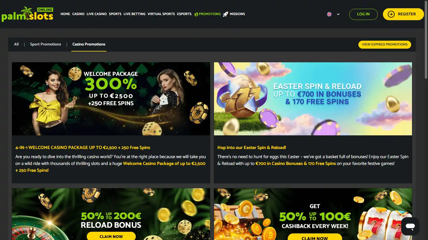 PalmSlots Online Casino screenshot 3